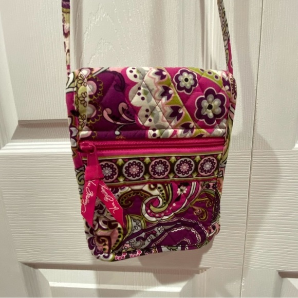 VERA BRADLEY Mini-Hipster Crossbody Bag Pink Very Berry Paisley Pattern - Picture 6 of 8